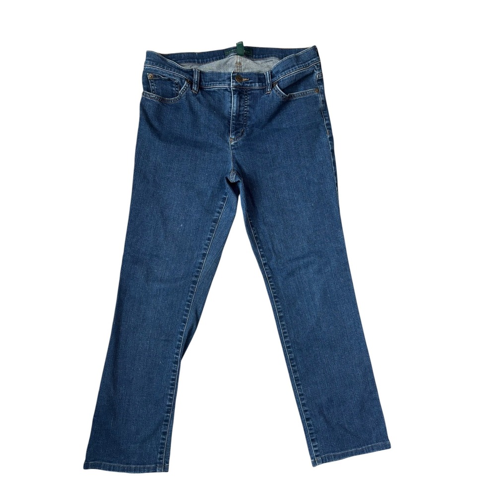 Lauren Jeans Co Ralph Lauren Women Blue Denim Straight Leg Jeans‎ Size 10